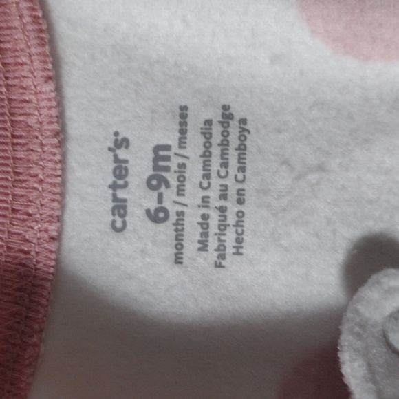 NWT Carter's Baby Girl Long Sleeve Sleeper Sleeping Bag size 6-9 month winter - Picture 5 of 8